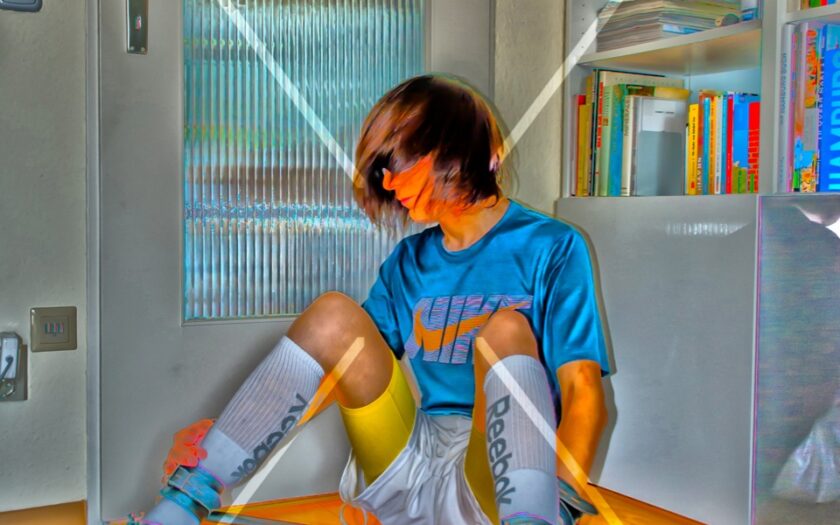 EmoBCSMSlave Soccer Shoes and Breath Controlled w/ a bag