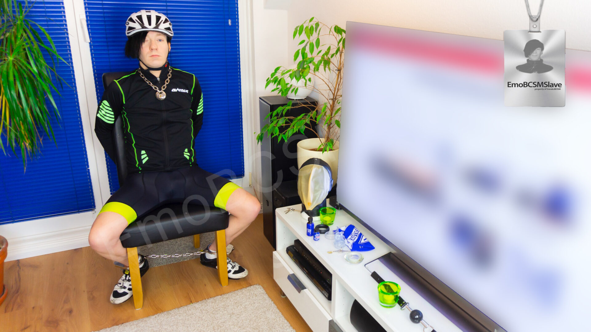 Emo Cyclist Breath Control Session Vaccum Mask Part