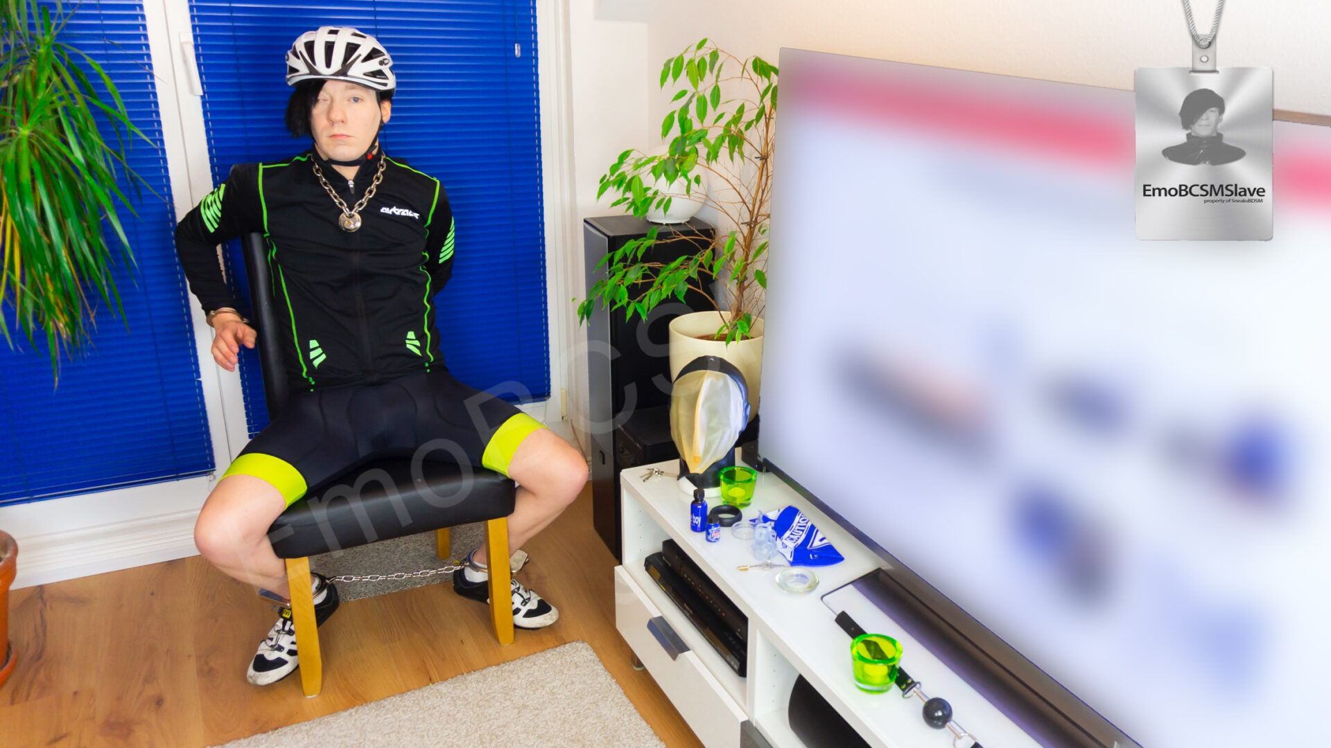 Emo Cyclist Breath Control Session Vaccum Mask Part