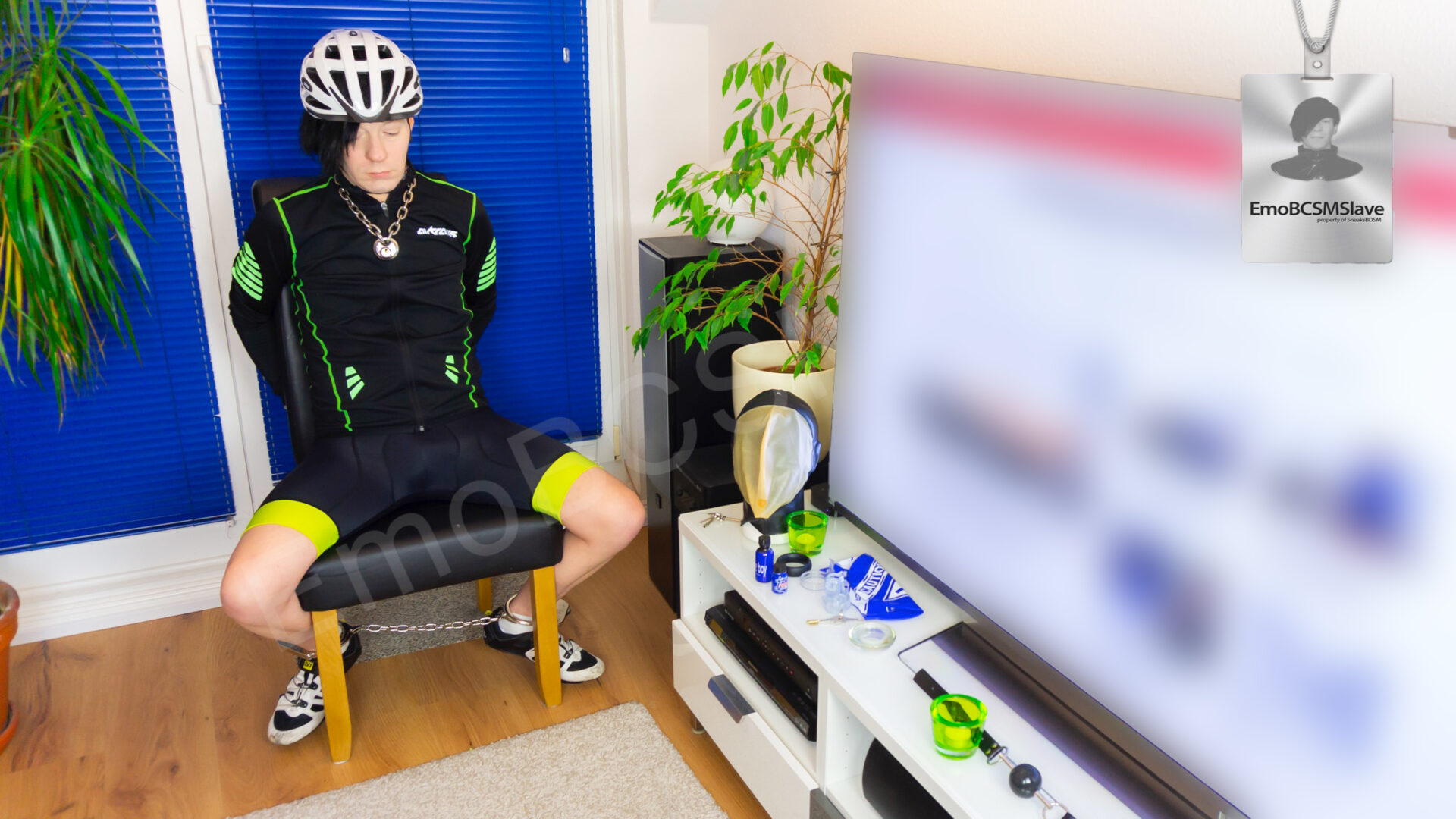 Emo Cyclist Breath Control Session Vaccum Mask Part