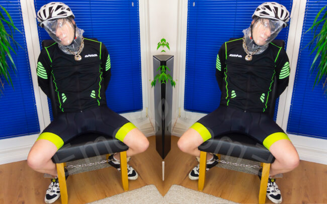 Emo Cyclist Bagged Breath Control Session