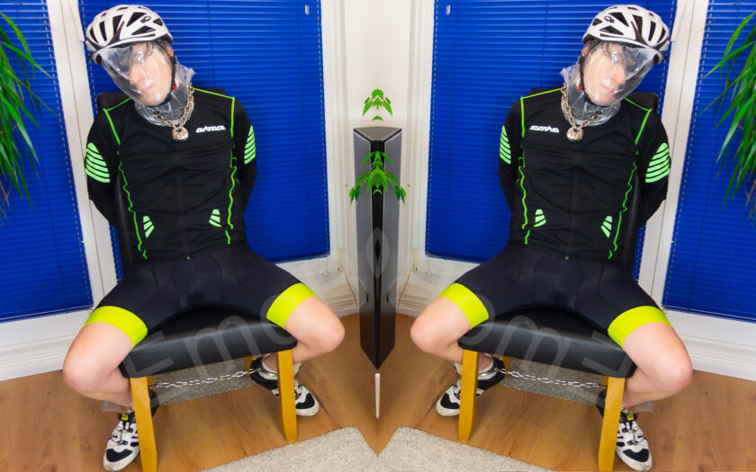Emo Cyclist Bagged Breath Control Session